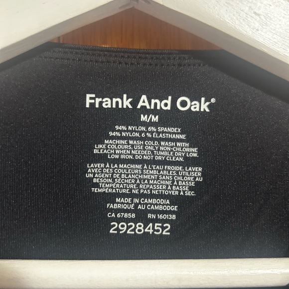 Frank & Oak Classic Black Long Sleeve Tee - Picture 2 of 3